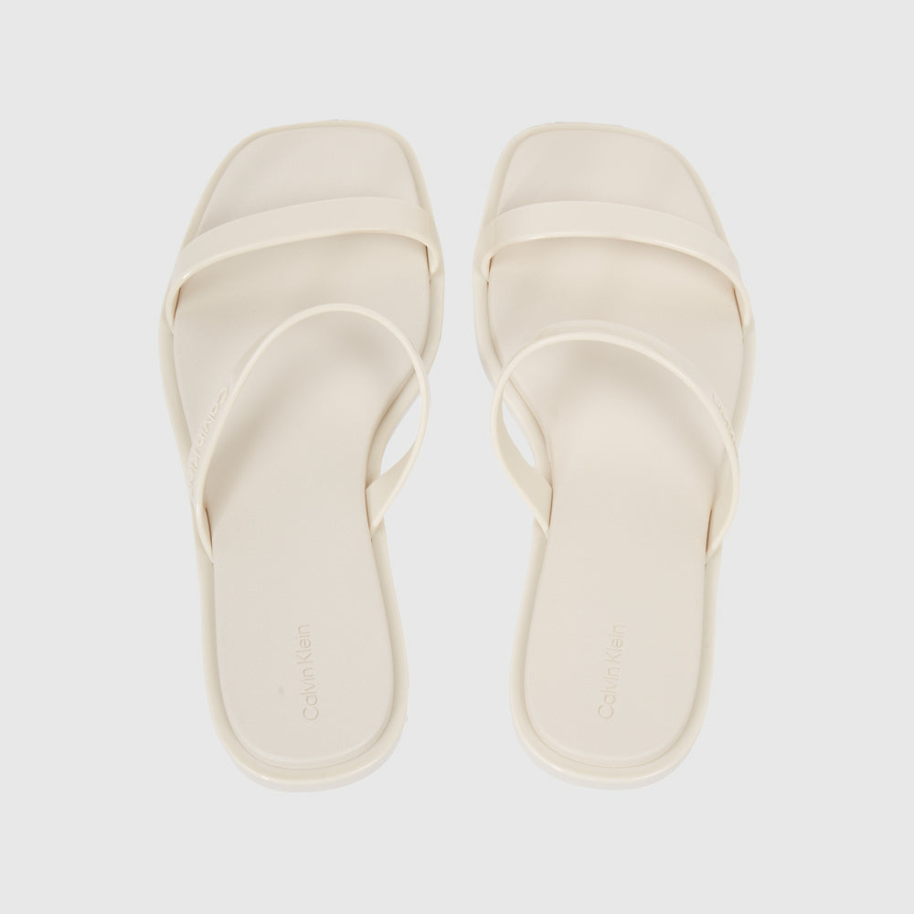 Calvin Klein Jelly Double Bar Slide  - Beige |ThirdBaseUrban