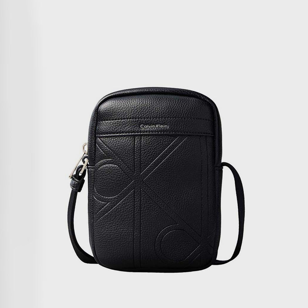 Emblem Emboss Slim Reporter Bag - Black