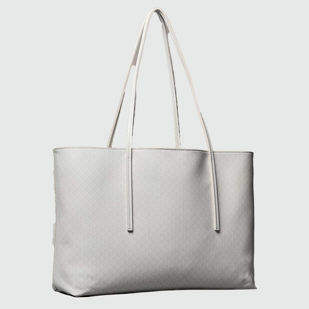 Coated Emblem Logo Tote Bag - White