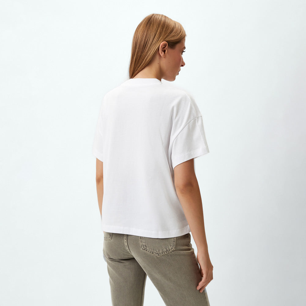 Embroidered Relaxed T-Shirt - White