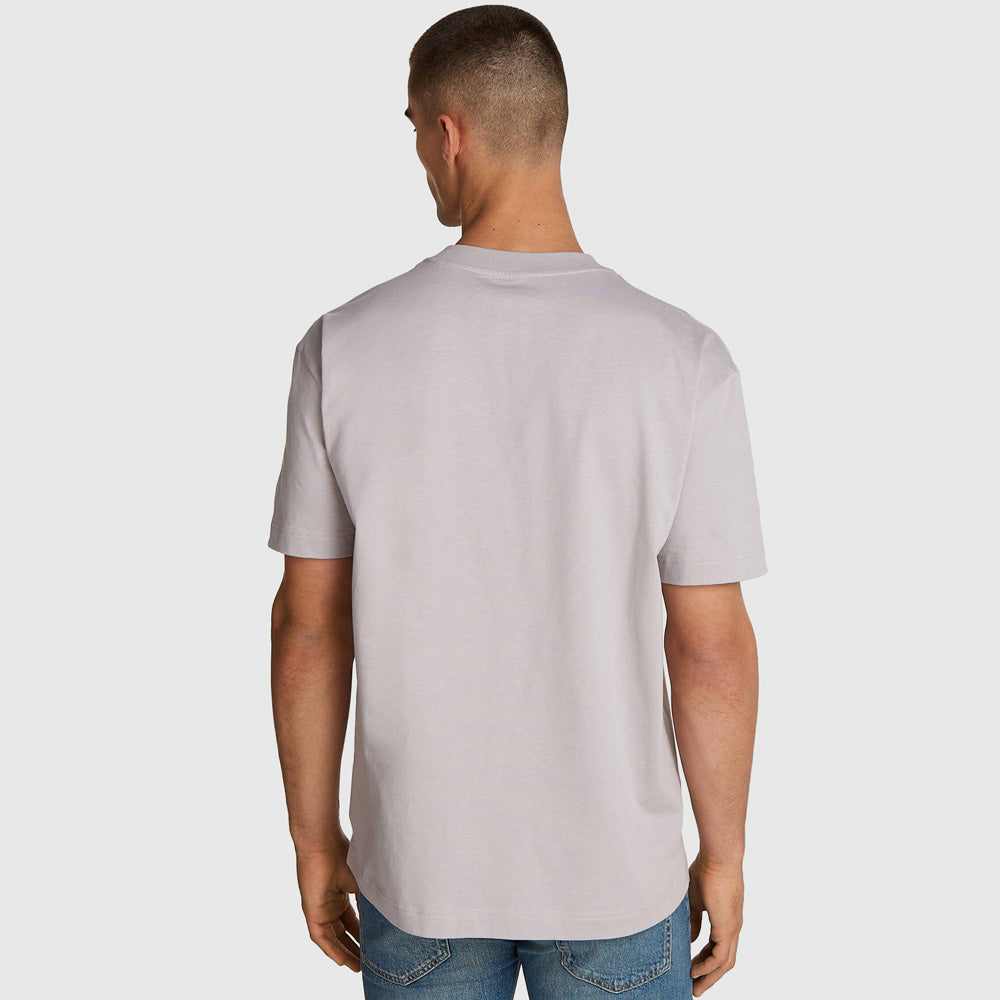 Embroidered Box T-Shirt - Light Grey