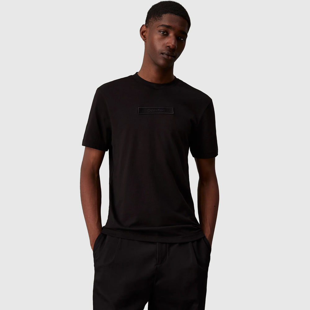 Calvin Klein Embroidered Peached T-Shirt - Black |ThirdBaseUrban