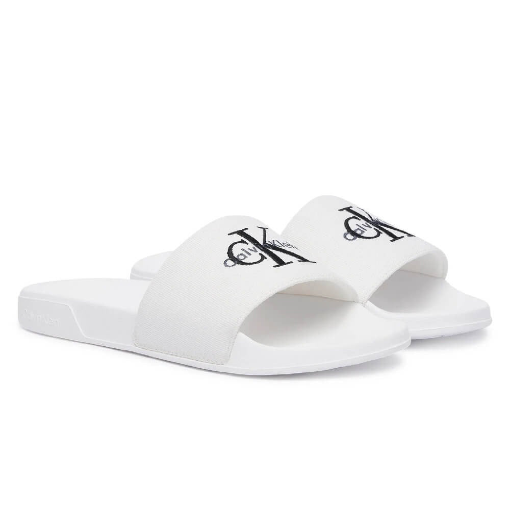 Canvas Contoured Slides - White