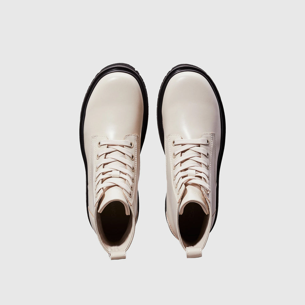 Eva Leather Boot - Offwhite Multi
