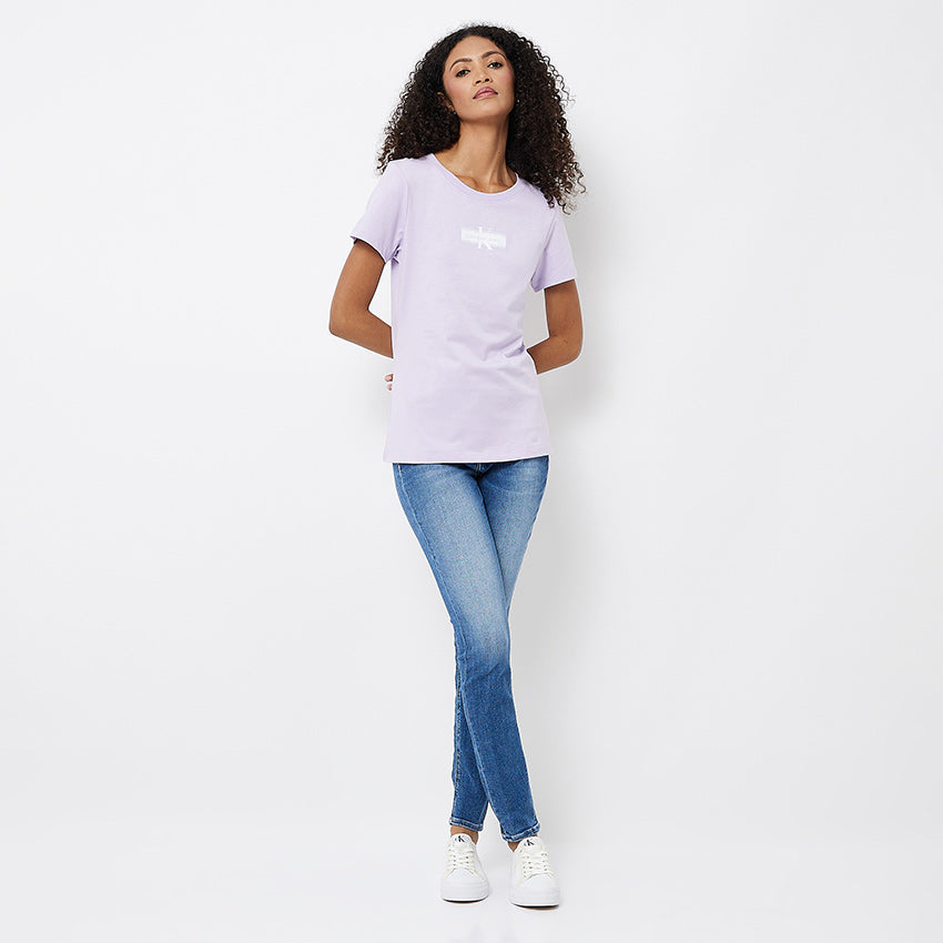 Faded Monologo T-Shirt - Lilac