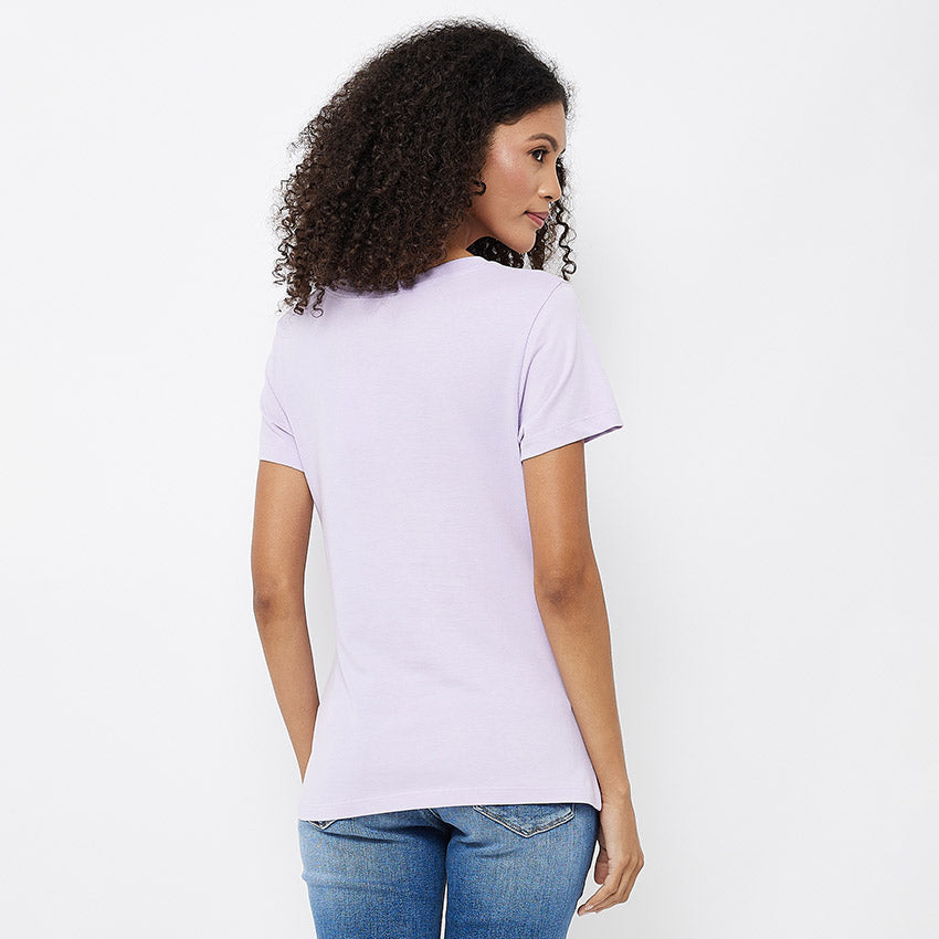 Faded Monologo T-Shirt - Lilac