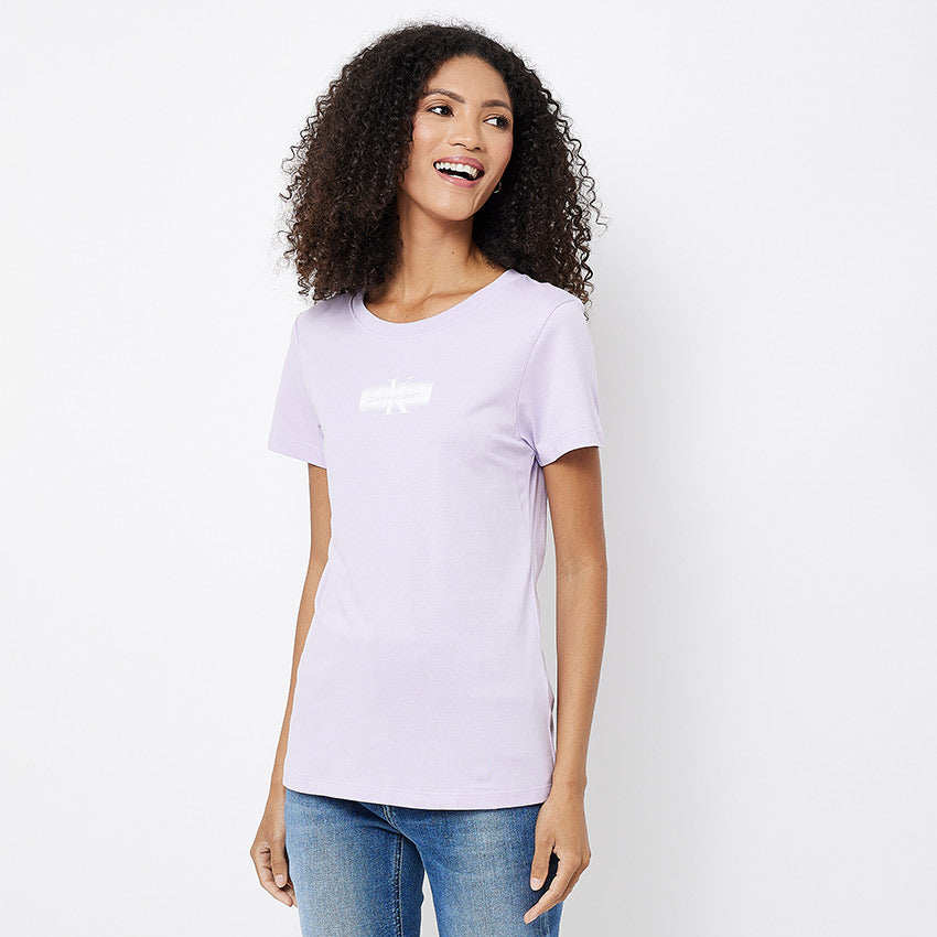 Faded Monologo T-Shirt - Lilac