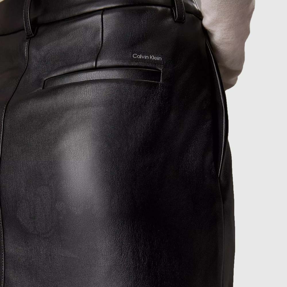 Faux Leather Mini Skirt - Black