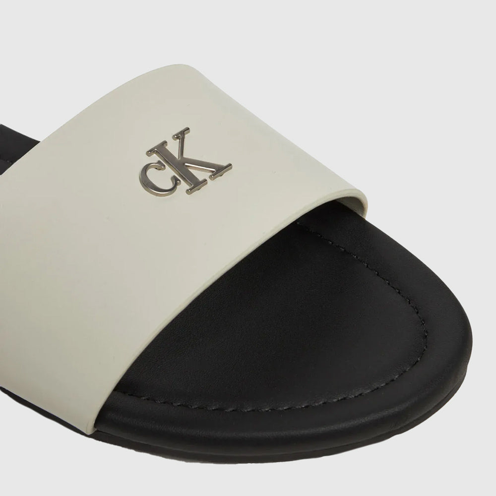 Flat Sandal Slide - Black Multi