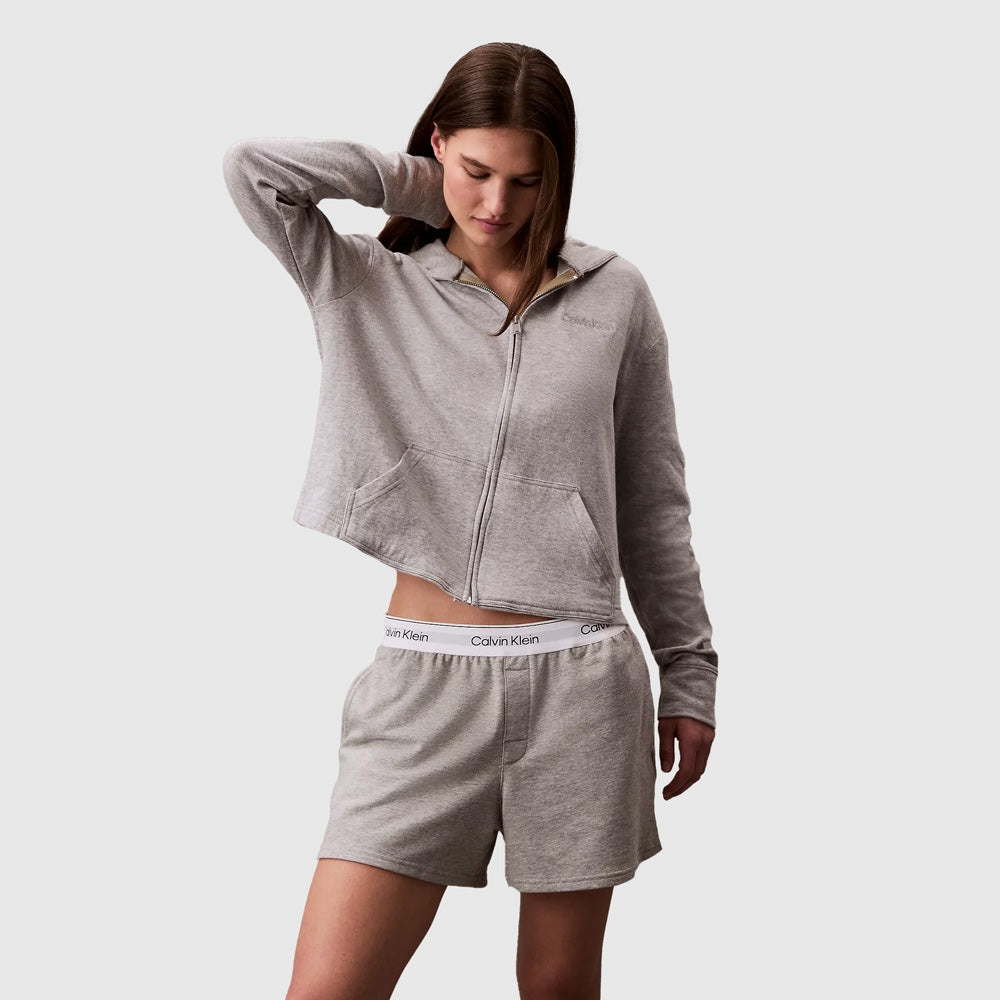 Calvin Klein Zip Hoodie - Grey Heather |ThirdBaseUrban
