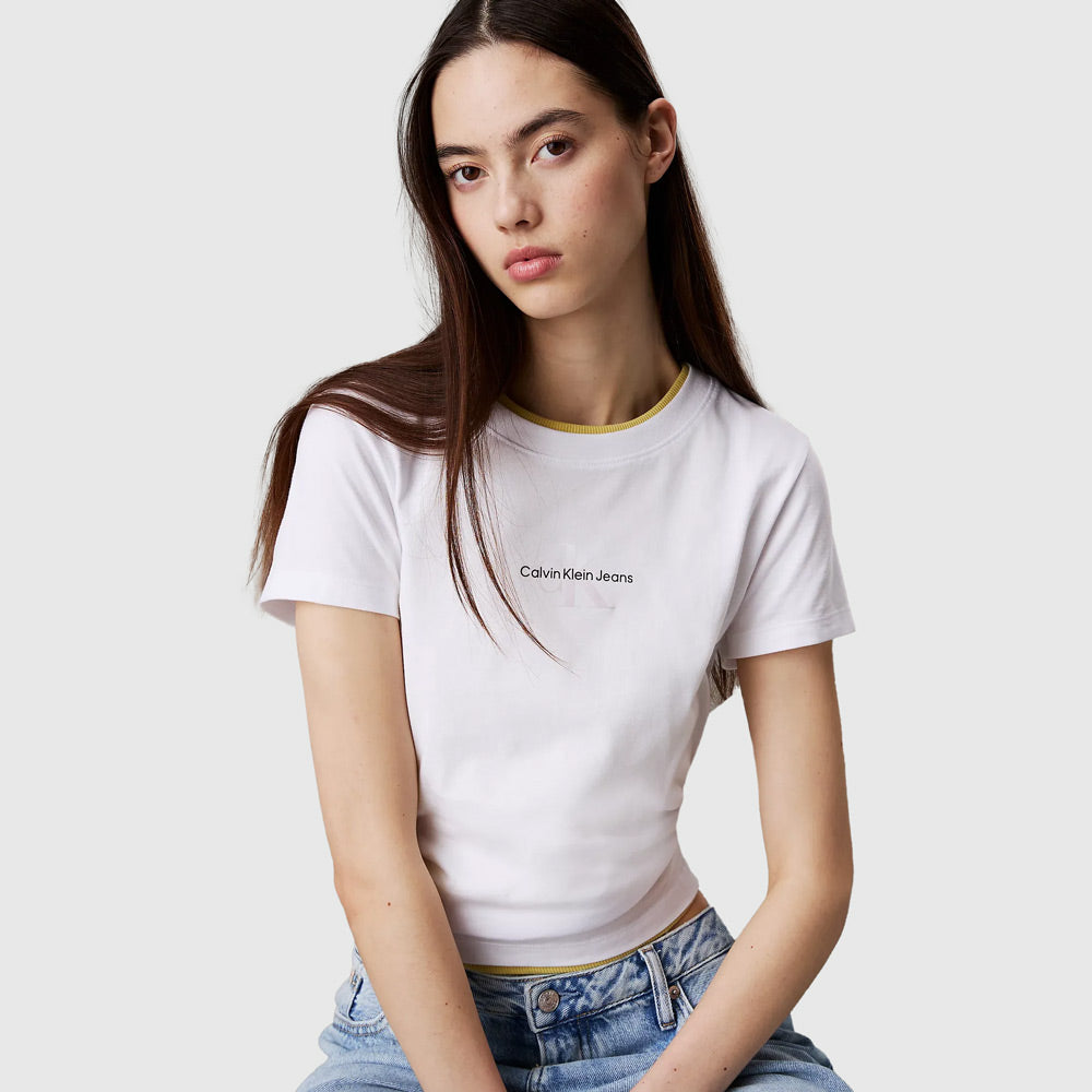 Calvin Klein Gradient Slim T - Shirt - White |ThirdBaseUrban