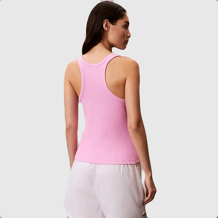 Graphic Rib Tank - Pink