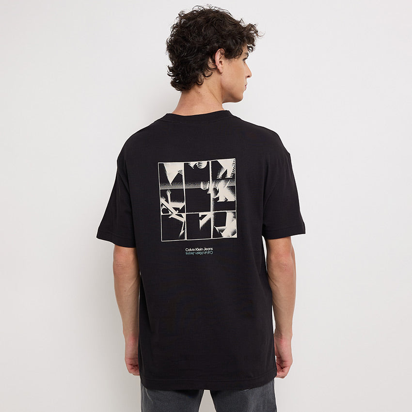 Grid Monogram T-Shirt - Black