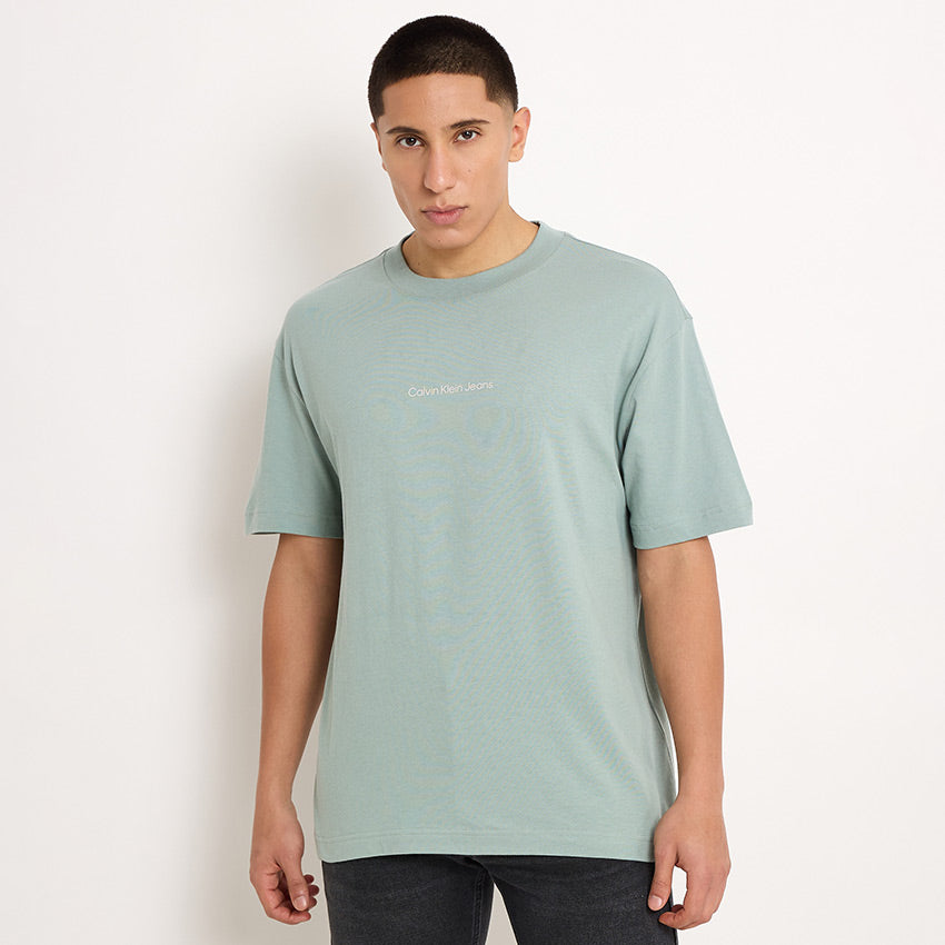 Grid Monogram T-Shirt - Slate Grey