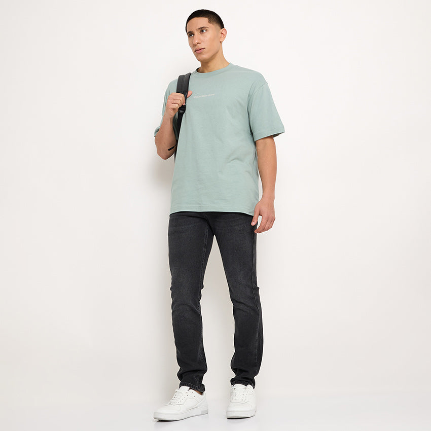 Grid Monogram T-Shirt - Slate Grey