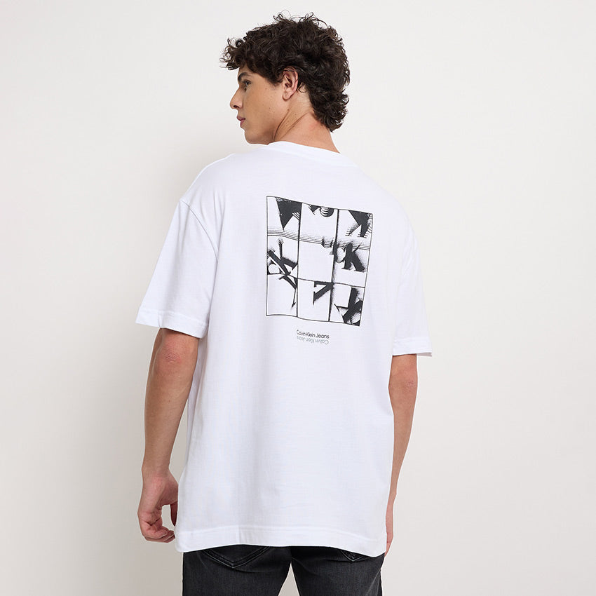 Grid Monogram T-Shirt - White