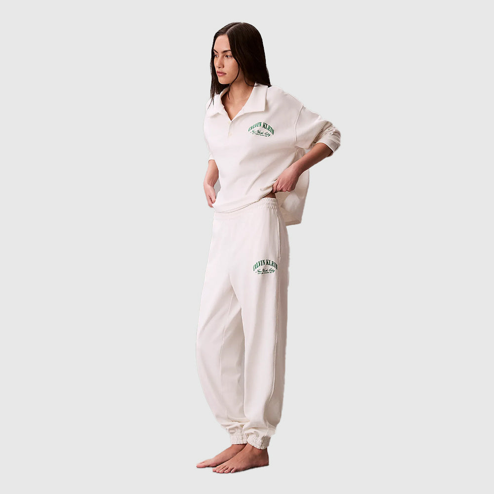 Cotton Heritage Logo Lounge Joggers - Off White