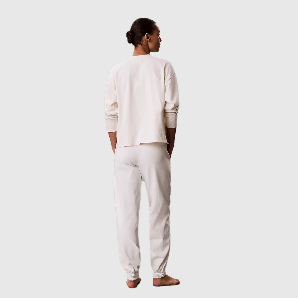 Cotton Heritage Logo Pyjama Top - Off White