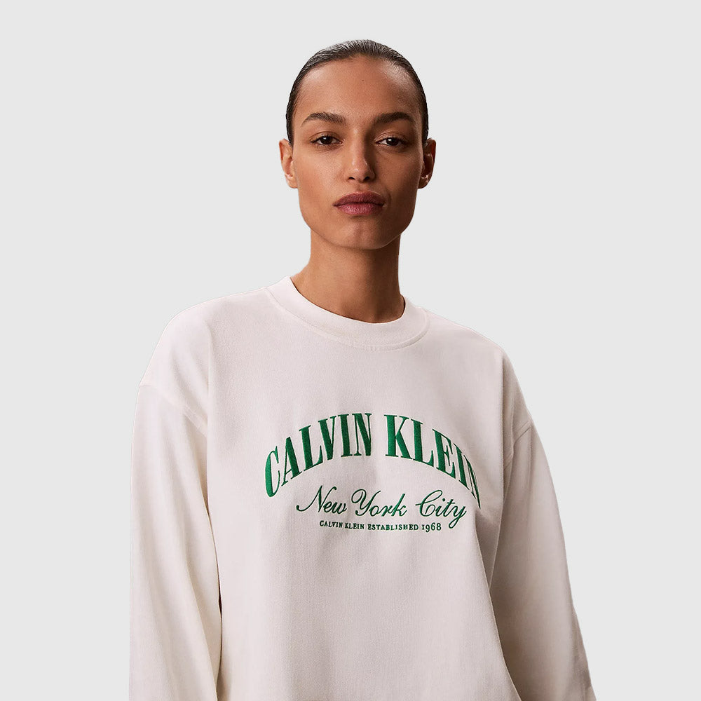 Cotton Heritage Logo Pyjama Top - Off White
