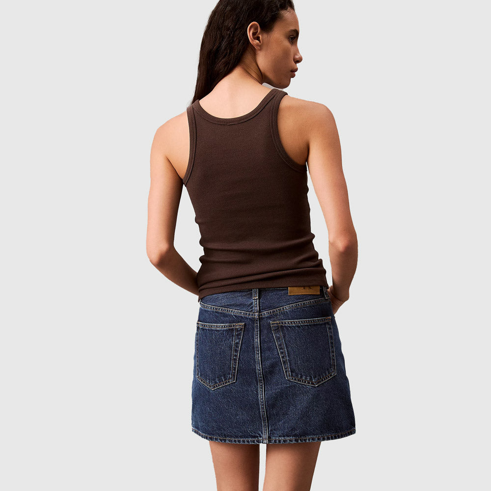 High Rise Mini Skirt - Denim Dark