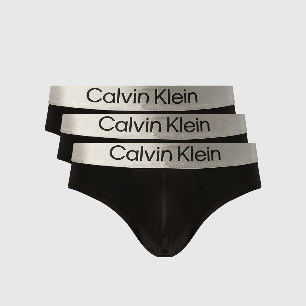 Calvin Klein 3 Pack Hip Brief - Black |ThirdBaseUrban