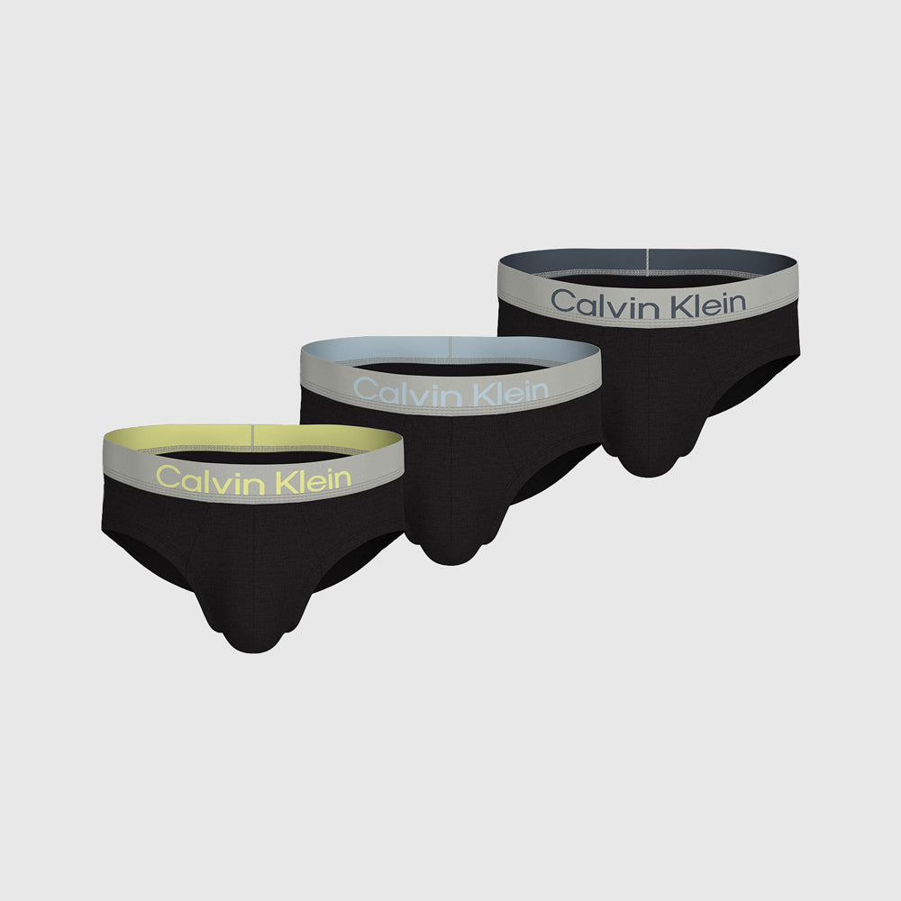 Calvin Klein 3 Pack Hip Briefs - Black Multi |ThirdBaseUrban