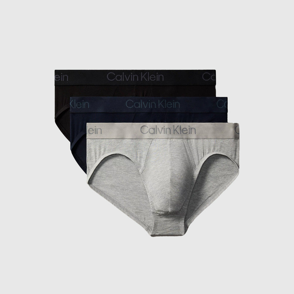 Calvin Klein 3 Pack Hip Brief - Black Multi |ThirdBaseUrban