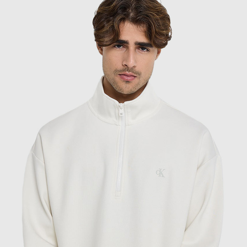 Interlock Zip Sweatshirt - Cream