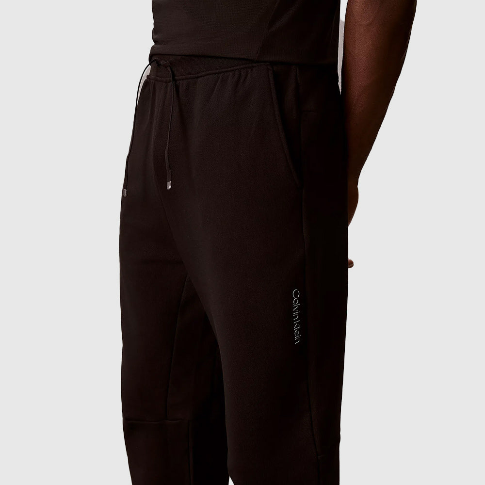 Cotton Blend French Terry Joggers - Black