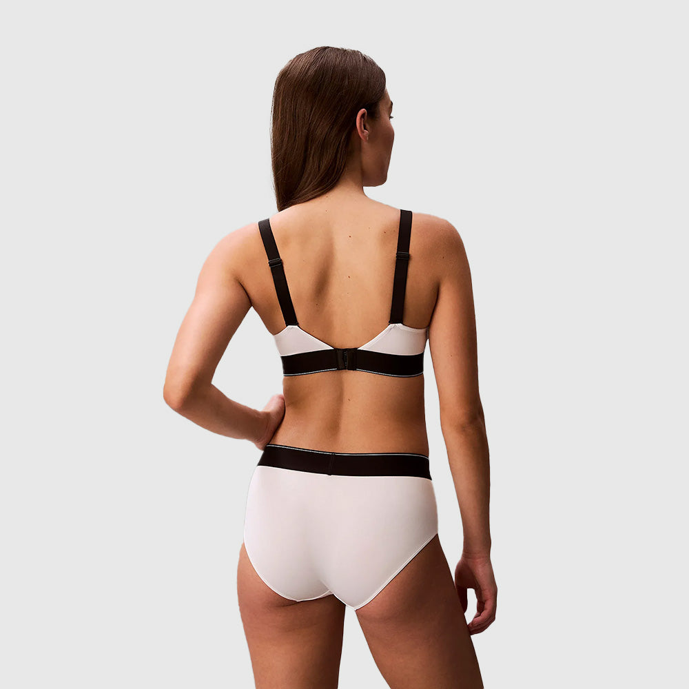 Monogram Microfibre Lightly Lined Bralette - White