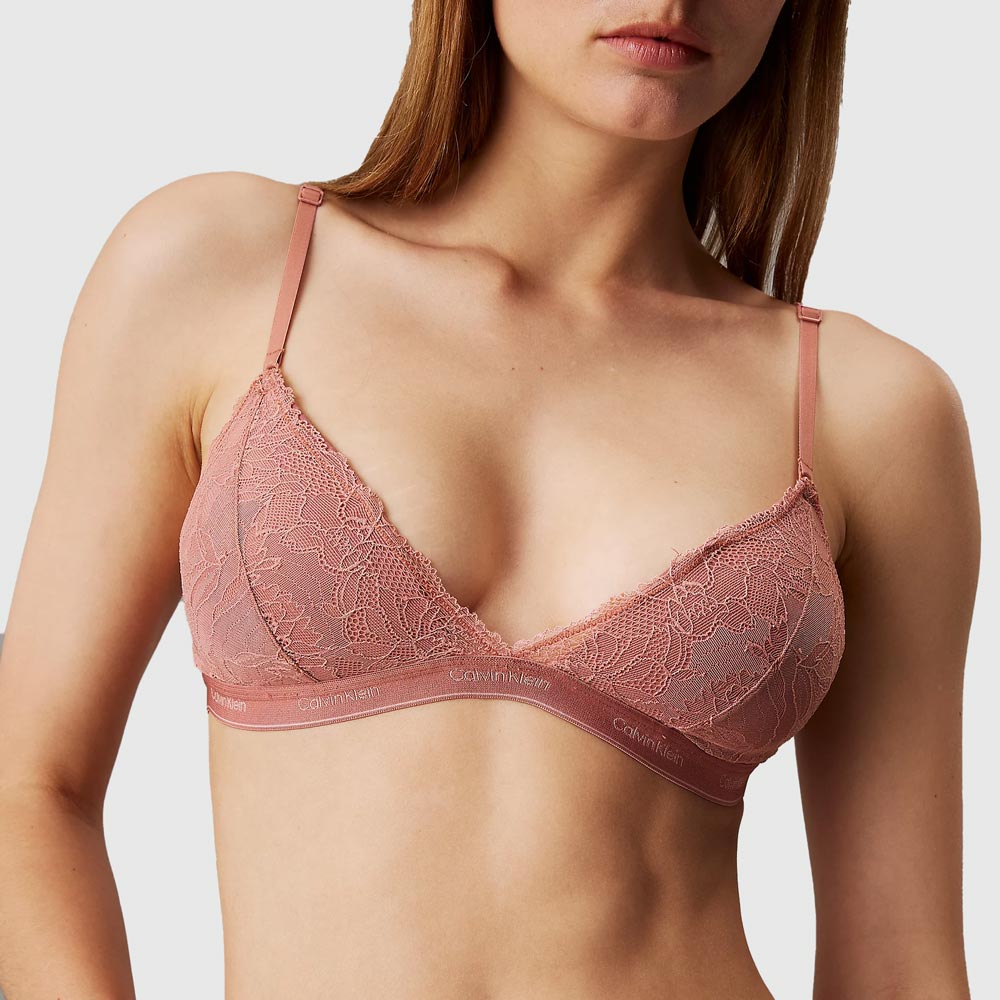 Lined Triangle Bralette - Grape