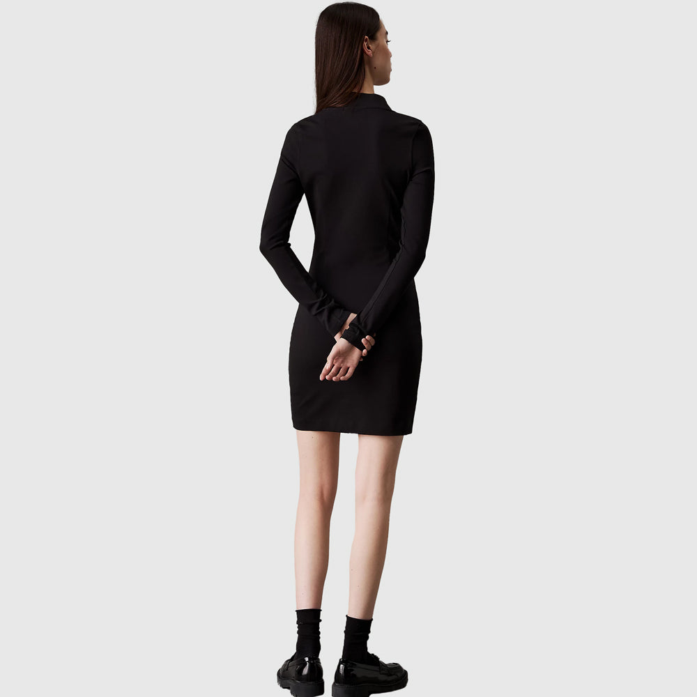 Logo Elastic Milano Dress - Black