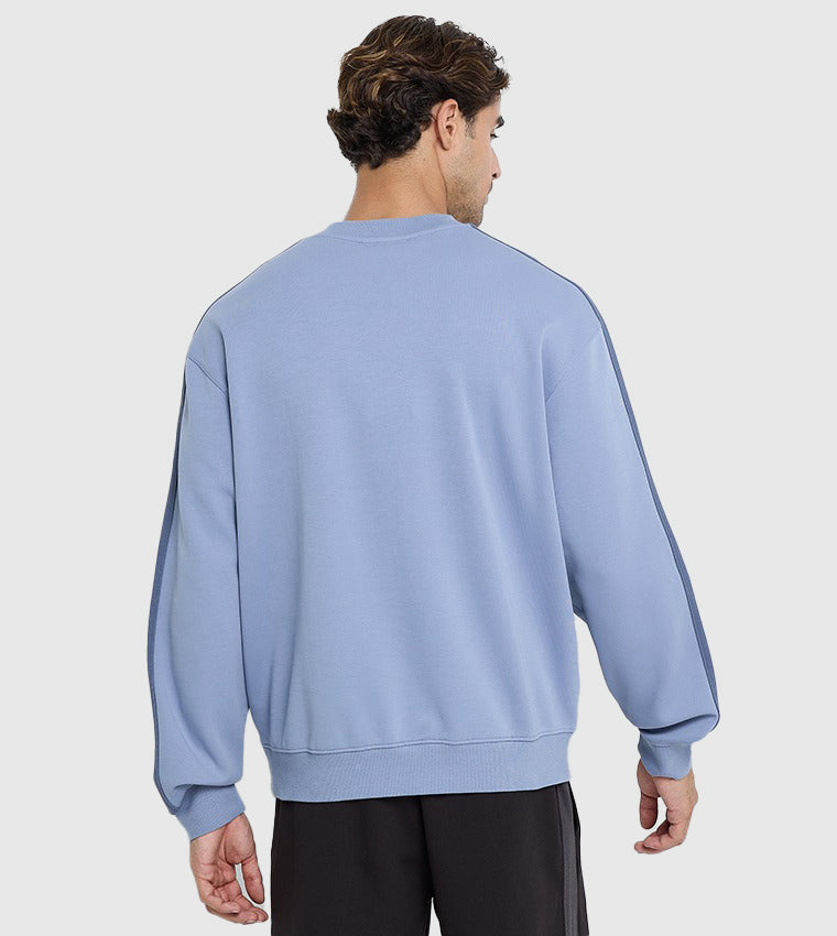 Logo Tape Sweater - Blue