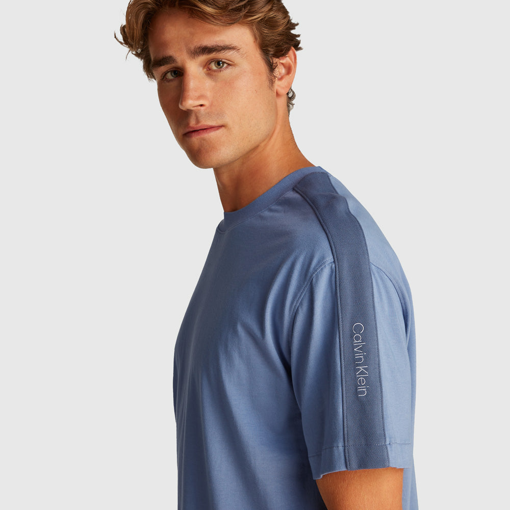 Logo Tape T-Shirt - Blue