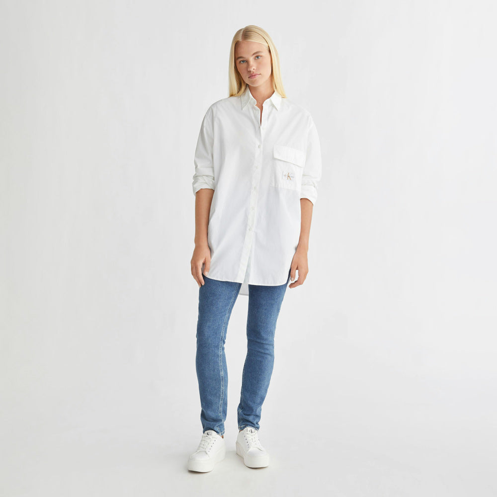 Cotton Utility Shirt - White