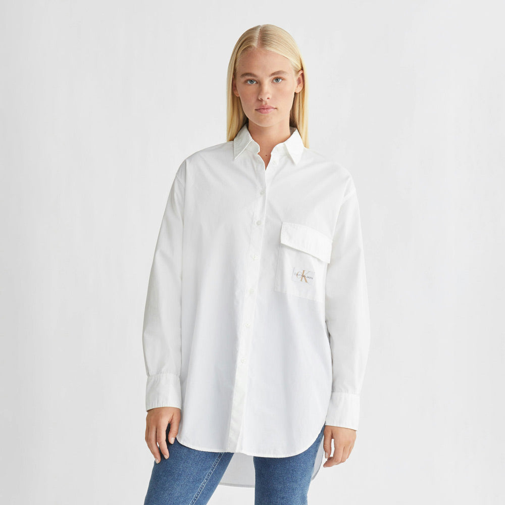 Cotton Utility Shirt - White