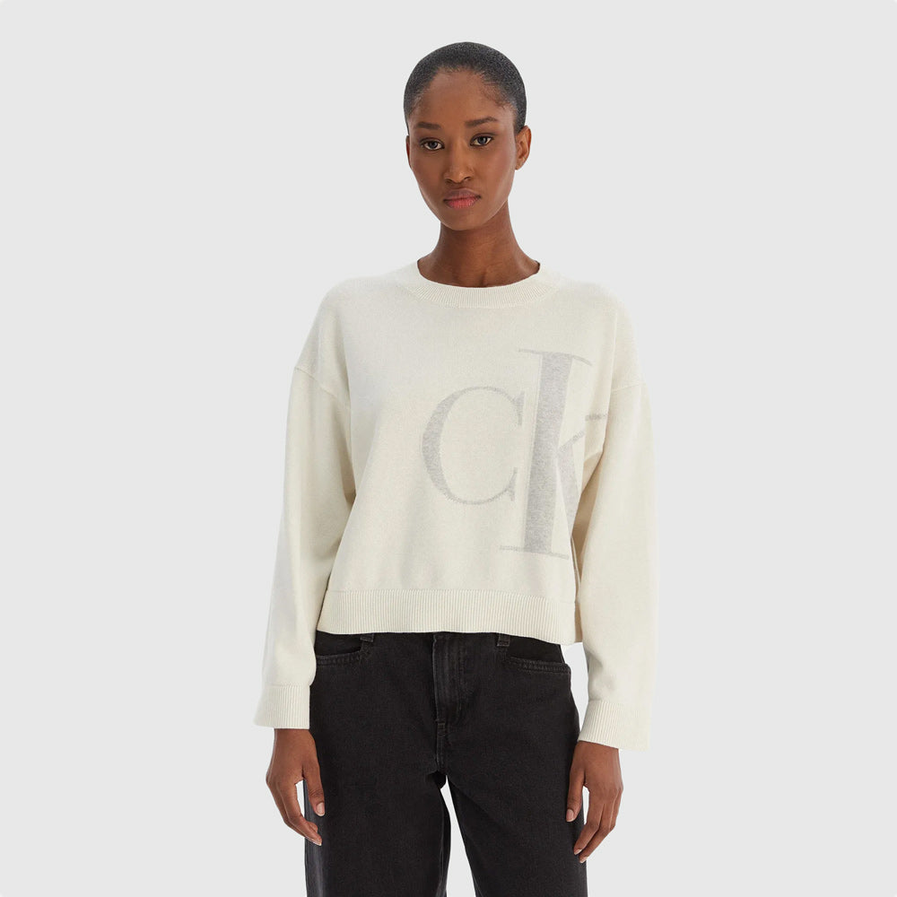 Calvin Klein Smooth Cotton Ck Jacquard - Offwhite |ThirdBaseUrban