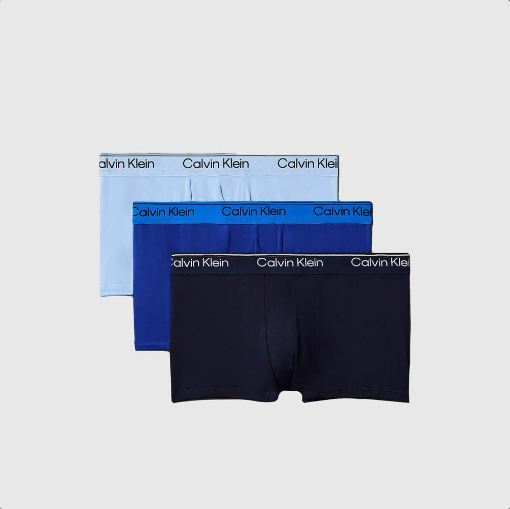 Calvin Klein 3 Pack Low Rise Trunk - Blue Multi |ThirdBaseUrban