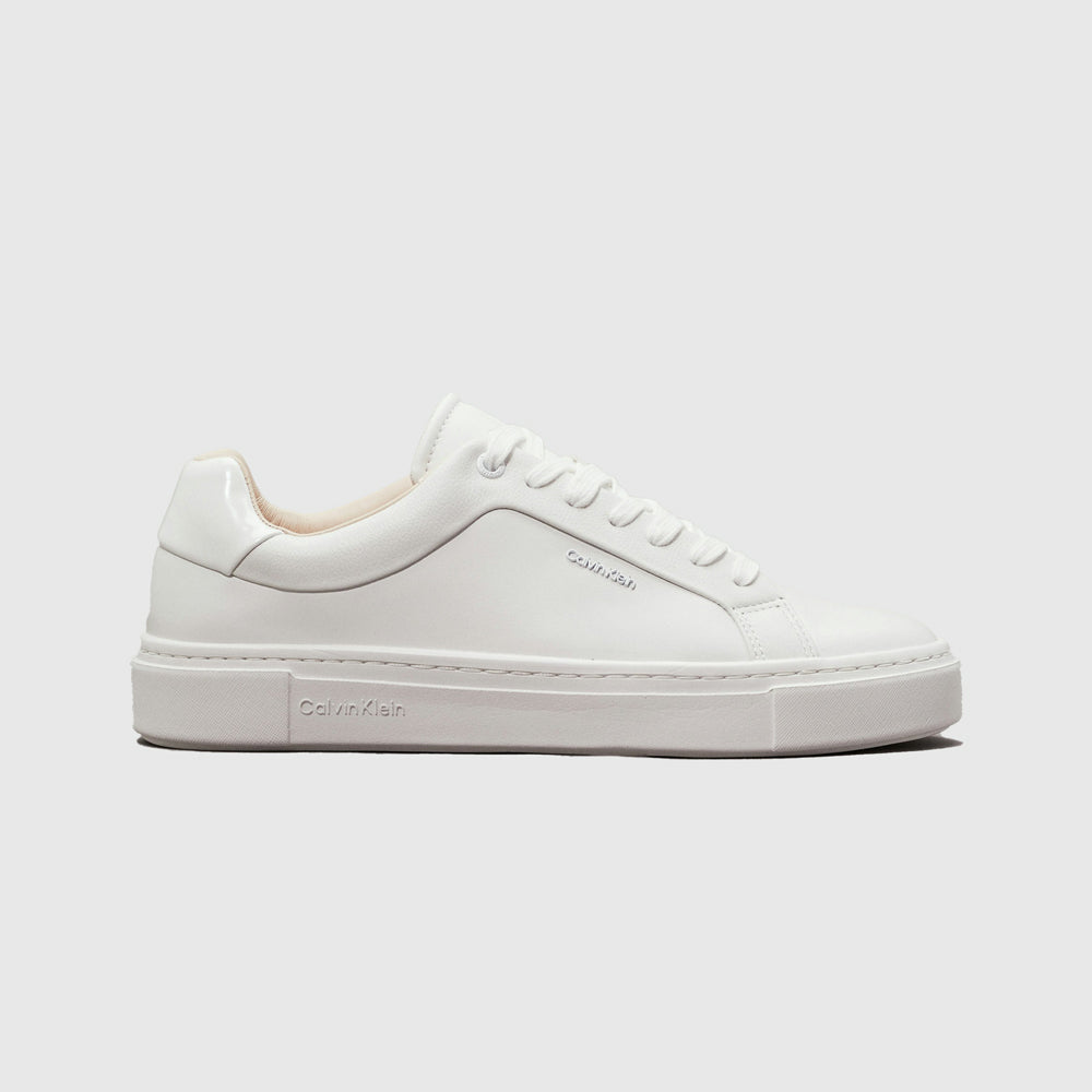 Calvin Klein Low Top Lace Up Sneaker - White |ThirdBaseUrban