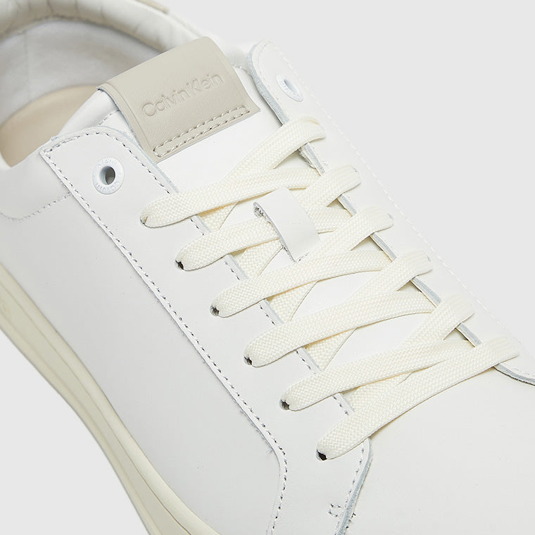 Low Top Lace Up Sneaker - White