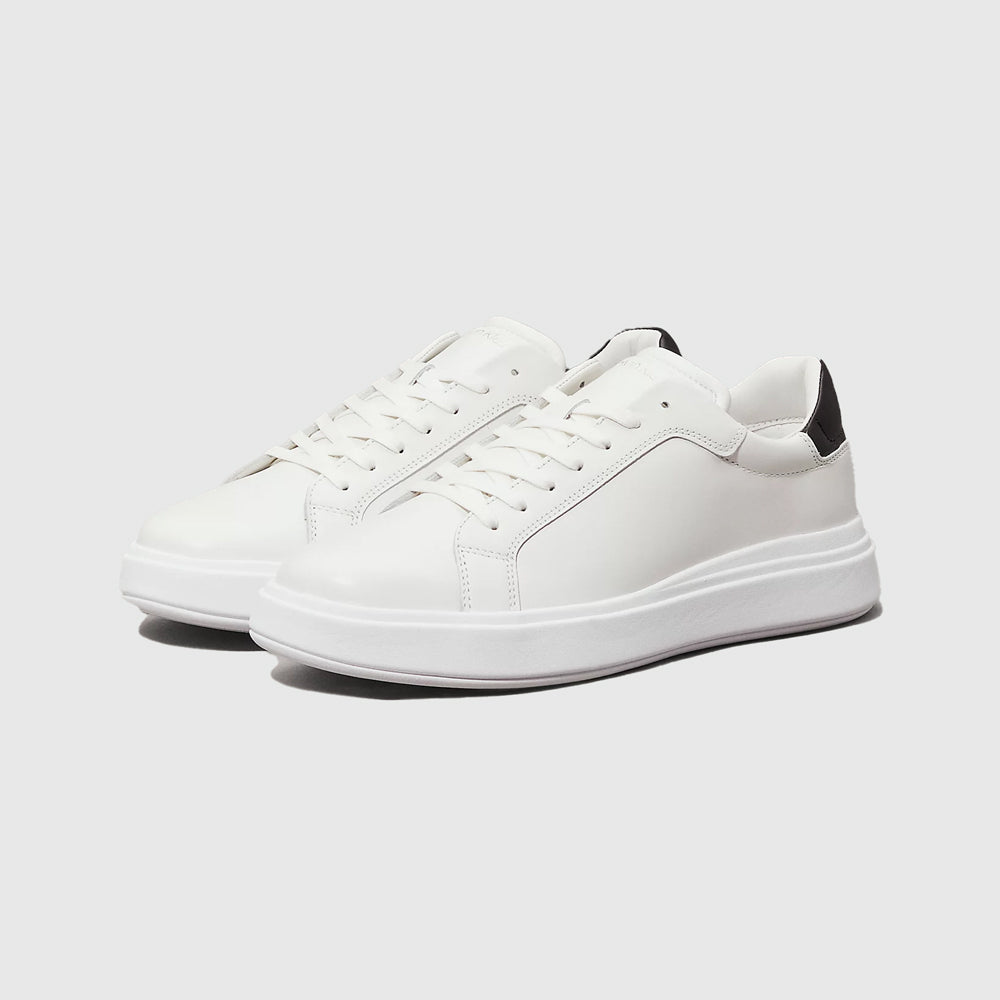 Low Top Lace Leather Sneaker - White