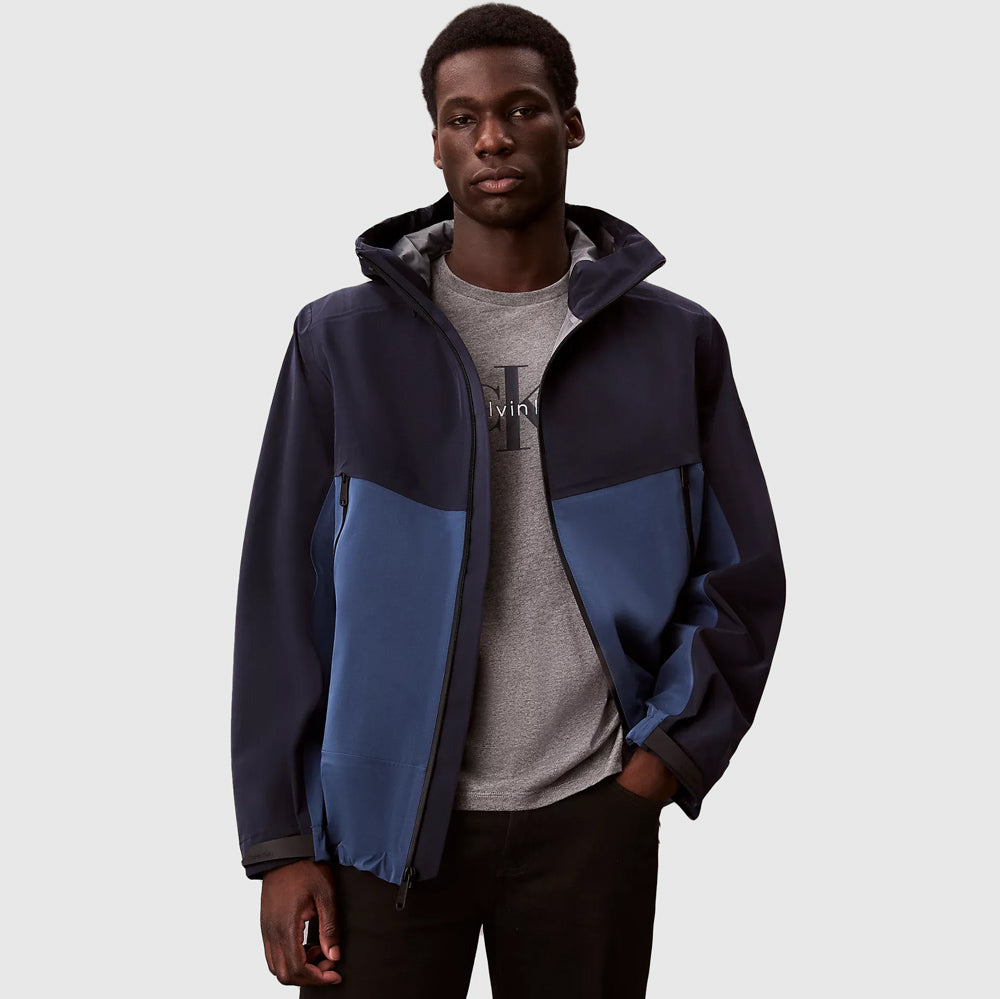 Calvin Klein Tech Shell Windbreaker - Navy Multi |ThirdBaseUrban