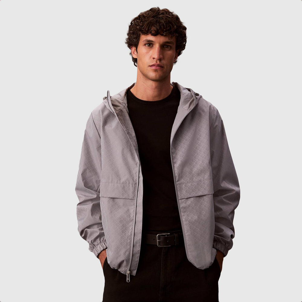 Calvin Klein Flange Windbreaker Jacket - Stone|ThirdBaseUrban
