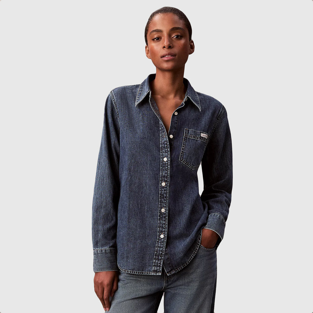 Calvin Klein Denim Shirt Blue Wharf - Denim Dark |ThirdBaseUrban