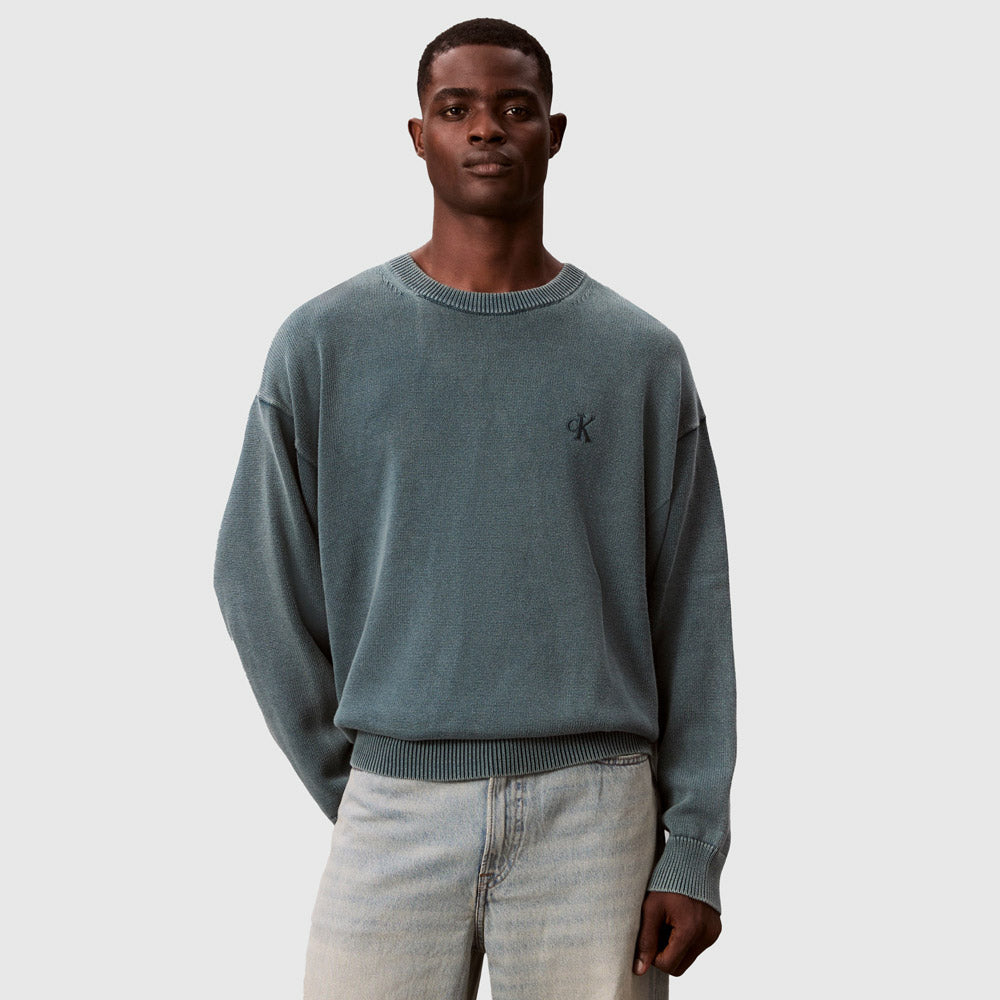  Calvin Klein Cotton Sweater - Teal |ThirdBaseUrban
