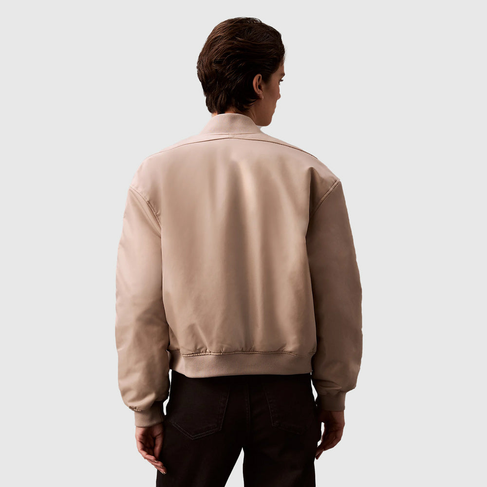 Filled Nylon Bomber - Brown