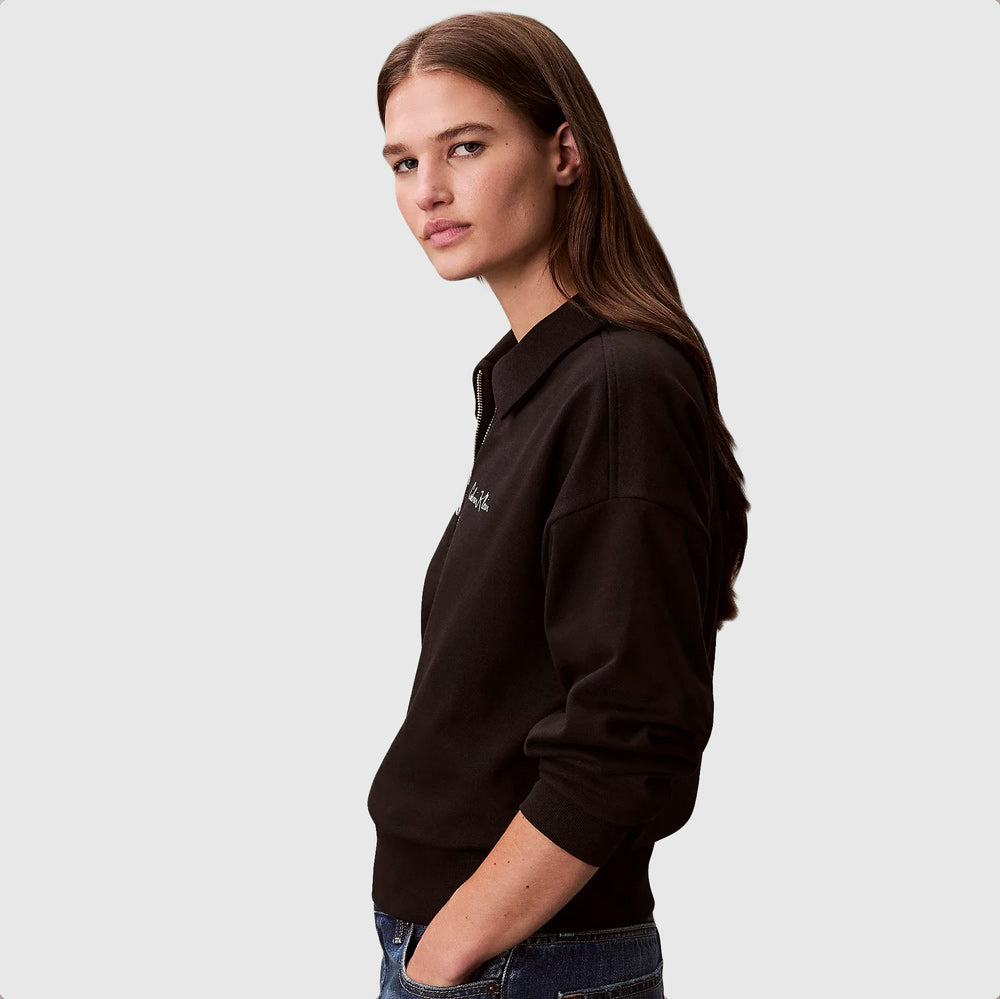 French Terry Graphic Sweatshirt - Black