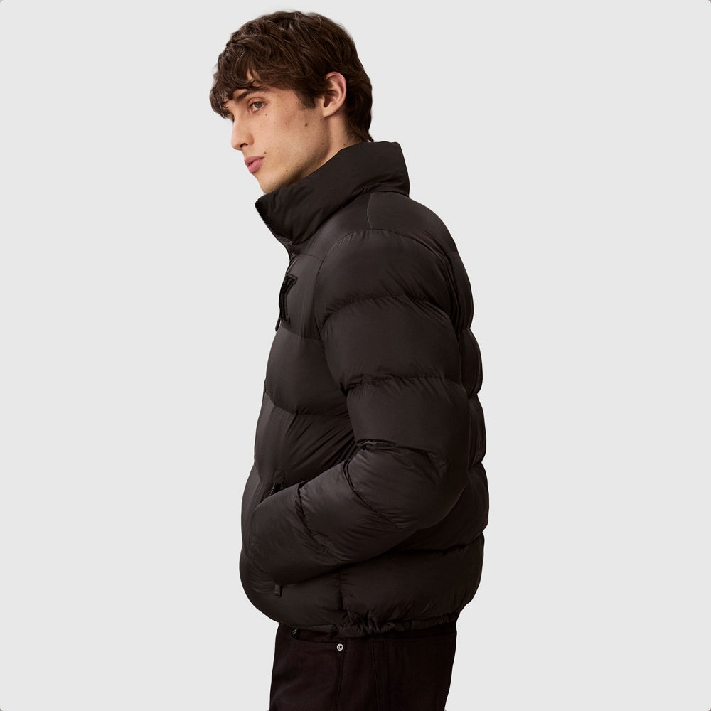 Nylon Monogram Puffer - Black