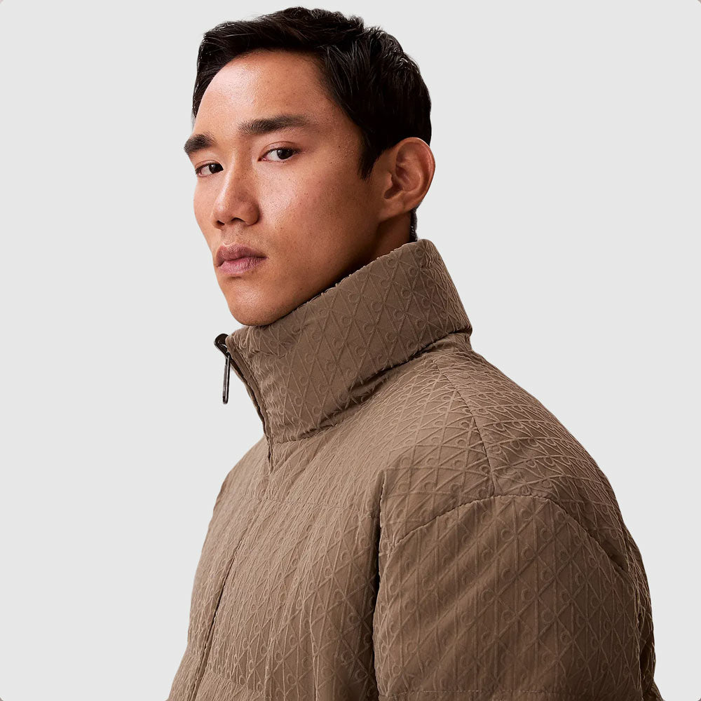 Reversible Aop Down Puffer Jacket - Black Multi
