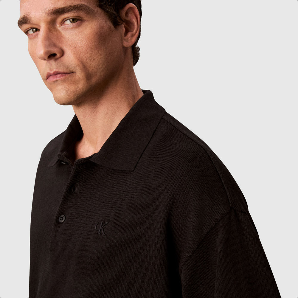 Knit Golfer Sweater - Black